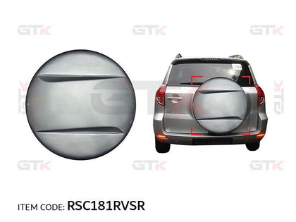 GTK Spare Tire Cover RAV4 2001-2005 215/70/R16 Size, Silver, ABS