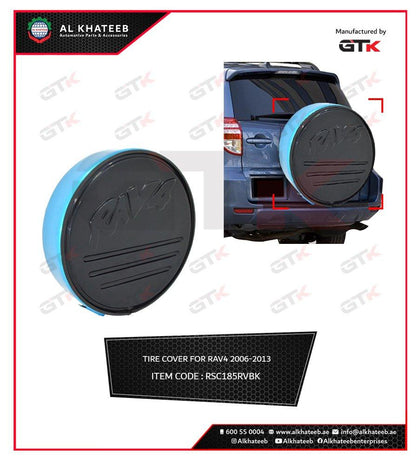 Toyota Rav4 GTK Spare Tire Cover 2006-2013, Ring Black215/70/R16 Size,  Abs