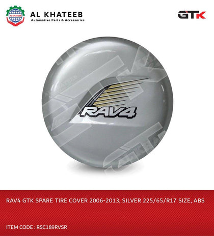 Rav4 GTK Spare Tire Cover 2006-2013, Silver 225/65/R17 Size, Abs