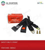 Universal Car Seat Safety Belt 2 Points Adjustable Extension, Black,1 Pack