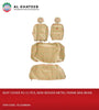 Universal Car Seat Cover Pu Leather, Non Woven Metal Frame Bag, 11Pcs, 5 Seater, Beige