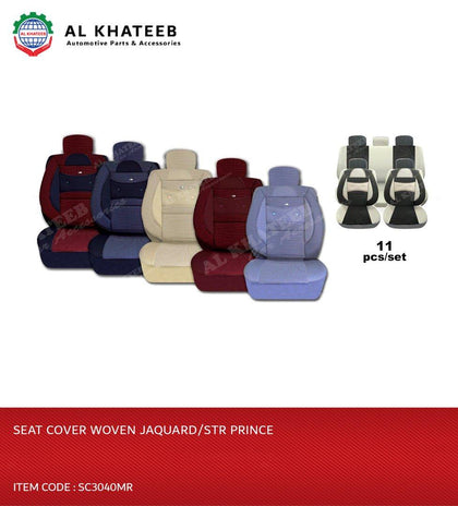 SEAT COVER WOVEN JAQUARD/STR PRINCE