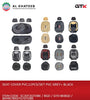 Universal Car Seat Cover Vip Fabric Line & Cushion With PVC, 11Pcs Set, 5 Seater, Gray