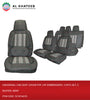 Al Khateeb Universal Car Seat Cover Pvc Vip Embroidery, 11Pcs Set, 5 Seater, Gray