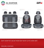 SEAT COVER PVC+VELVET REAR SEAT W/ZIP 12 PCS D.GREY