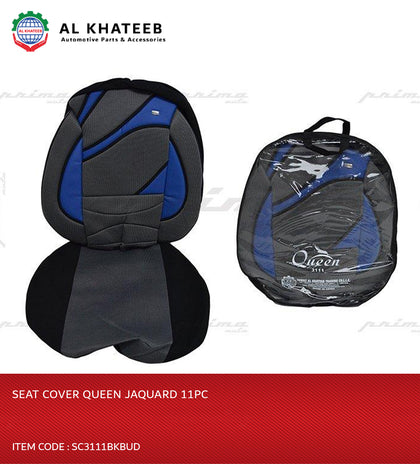 SEAT COVER QUEEN JAQUARD 11PC-SC3111BKBUD