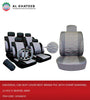 Prima Auto Universal Car Seat Cover Best Brand PVC With Stamp Diamond, 11 Pcs 5-Seater, Gray