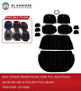 Seat Cover Crown Royal Emb. Pvc+Silktouch ,W/Se+Nc+Sb 16 PCS/Set Full Black