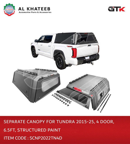 Separate Canopy for Tundra 2015-2025 4Door 6.5FT Structured Paint