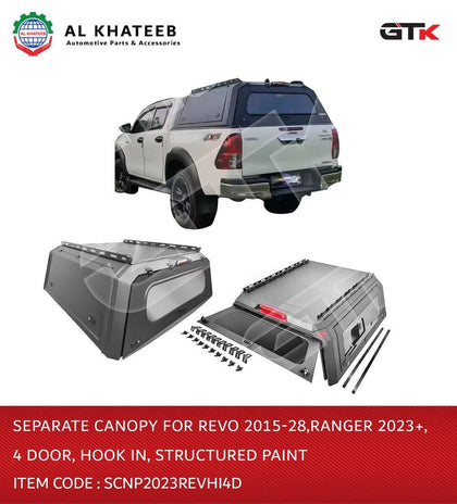 Separate Canopy for Revo 2015-2028 Ranger 2023+ 4Door Hook in Structured Paint