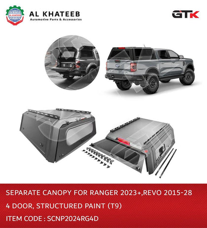 Separate Canopy for Ranger 2023+ Revo 2015-2028 4Door Structured Paint T9