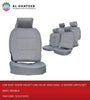 Prima Auto Car Seat Cover Velvet Line Hilux Vigo 2006+ 5-Seater 10Pcs/Set Gray, Double