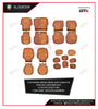 Prima Car Leather Seat Cover Front & Rear Land Cruiser FJ200 Gxr 2008-2021, 21Pcs Set, 7 Seater, Rusty Red, No. 4