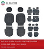 Al Khateeb Car Seat Covers For Land Cruiser FJ200 2008-2015 Gxr, 7 Seats, Black
