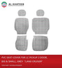 Car Seat Covers For Land Cruiser Pickup 2 Door, Driver & Passenger, D. Gray