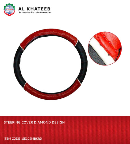 STEERING COVER DIAMOND DESIGN-SE102MBKRD