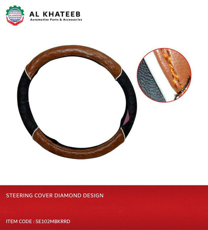 STEERING COVER DIAMOND DESIGN-SE102MBKRRD