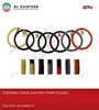 Universal Car Steering Wheel Protector Cover Leather Stamp Design 38CM Rusty Red