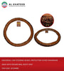 Universal Car Steering Wheel Protector Cover Handmade 38Cm With Round Bag, Rusty Red - Se32