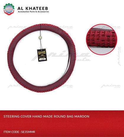 STEERING COVER HAND MADE ROUND BAG MAROON