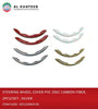 Steering Wheel Cover PVC 2SEC Carbon Fiber 2PCS/SET Silver