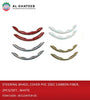 Steering Wheel Cover PVC 2SEC Carbon Fiber 2PCS/SET White