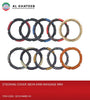 Universal Car Fit Soft Leather Steering Wheel Cover 38Cm, Massage Hexagon Grip Style, Rusty Red