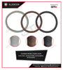 Universal Car Fit Steering Wheel Cover Brown Leather 45, Breathable & Non-Slip, Black Rubber Ring, Mix Thread, 38Cm