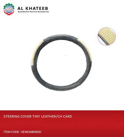 STEERING COVER TINY LEATHER/CH CARD-SE9836BKBGD