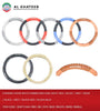 Al Khateeb King Universal Car Steering Cover White Rubber Ring 38Cm, Rusty Red Carbon+Rusty Red Silicon