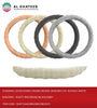 Steering Cover Korea Finger Design Genuine LTR with Hole WHite Rubber Ring Black