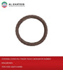 Steering Cover PVC Finger Touche 38Cm White Rubber Ring Brown
