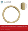 Steering Wheel Cover Pore PVC 38CM White Rubber Ring Beige