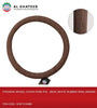 Steering Wheel Cover PVC 38CM White Rubber Ring, Brown