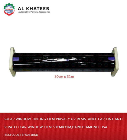 Al Khateeb Solar Window Tinting Film Privacy Uv Resistance Car Tint Anti Scratch Car Window Film 50Cmx31M,Dark Diamond, Usa