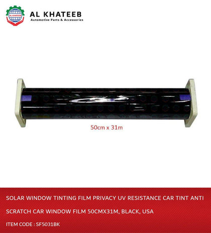 Solar Window Tinting Film Privacy Uv Resistance Car Tint Anti Scratch Car Window Film 50Cmx31M, Black, Usa