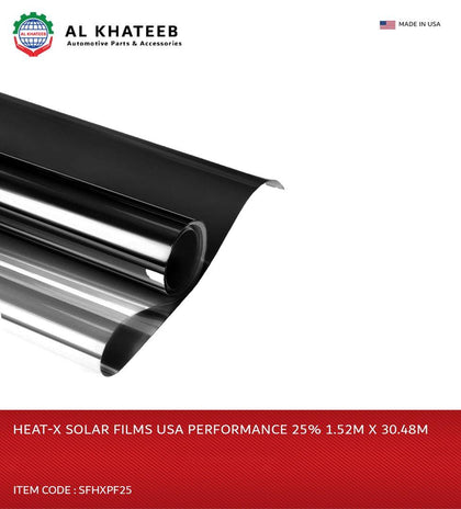 HEAT-X Solar Window Tinting Film Privacy UV Resistance Car Tint Anti Scratch Car Window Film 1.52M*30.48M USA Performance 25%