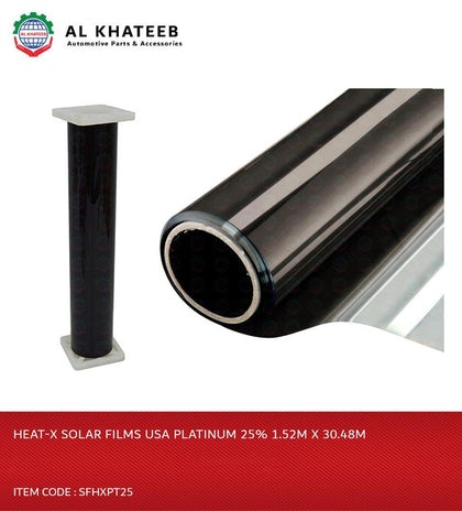 HEAT-X Solar Window Tinting Film Privacy UV Resistance Car Tint Anti Scratch Car Window Film 1.52M*30.48M USA Platinum 25%