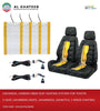 AutoTech Toyo Universal Car Front Seat Fan Ventilation And Heating System Cabon Fiber With 4 Carbon Heat Pads