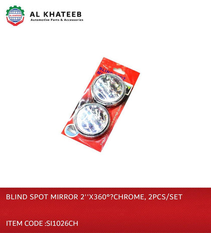 BLIND SPOT MIRROR 2''x360° - CHROME, 2PCS/SET