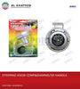 Sports Universal Steering Wheel Knob With Compass Design - Silver