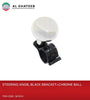 Al Khateeb Universal Car Steering Wheel Spinner Knob Power Handle Ball Hand Control Ball Chrome, Black Bracket