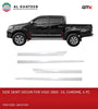 Car Side Skirt Door Body Moulding Cladding Trim Decoration Hilux Vigo 2014, 4Pcs/Set Chrome ABS Plastic