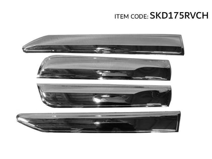 GTK Car Side Skirt Door Body Moulding Cladding Trim Decoration Hilux Revo 2015-2021, 4Pcs/Set Chrome ABS Plastic