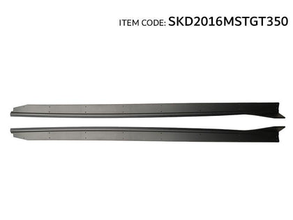 GTK Car Lower Exterior Extension Side Skirts Splitter With Winglet Black Mustang 2015-2020 2Pcs/Set