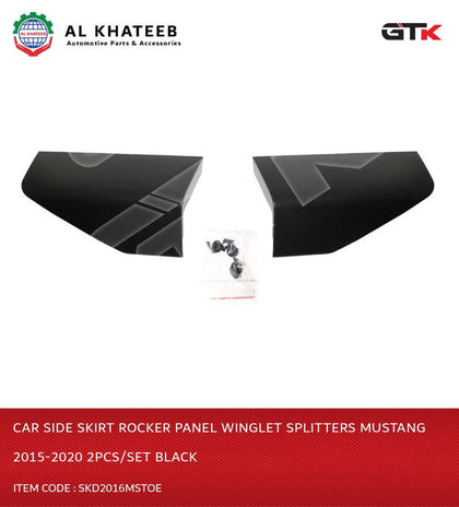 GTK Car Side Skirt Rocker Panel Winglet Splitters Mustang 2015-2020 2Pcs/Set Black