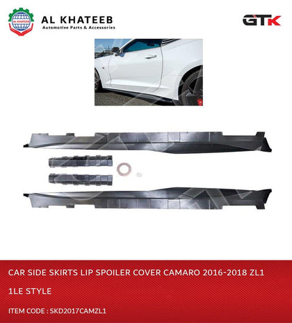 GTK Car Side Skirts Lip Spoiler Cover Camaro 2016-2018 Zl1 1Le Style