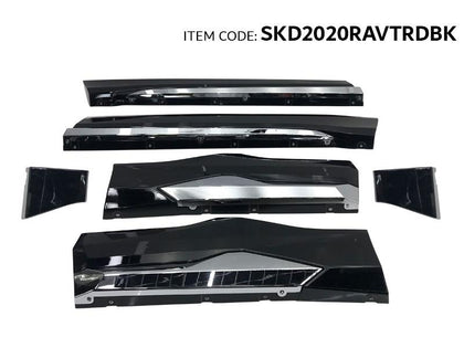 GTK Car Side Skirt Door Body Moulding Cladding Trim Decoration Rav4 2019+, Trd Style 6Pcs/Set Black