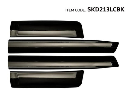 GTK Car Side Skirt Door Body Moulding Cladding Trim Decoration Land Cruiser Fj200 2008-2015, 4Pcs/Set Black