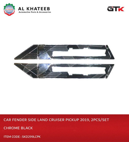 Car Fender Side Land Cruiser Pickup 2019, 2Pcs/Set Chrome Black